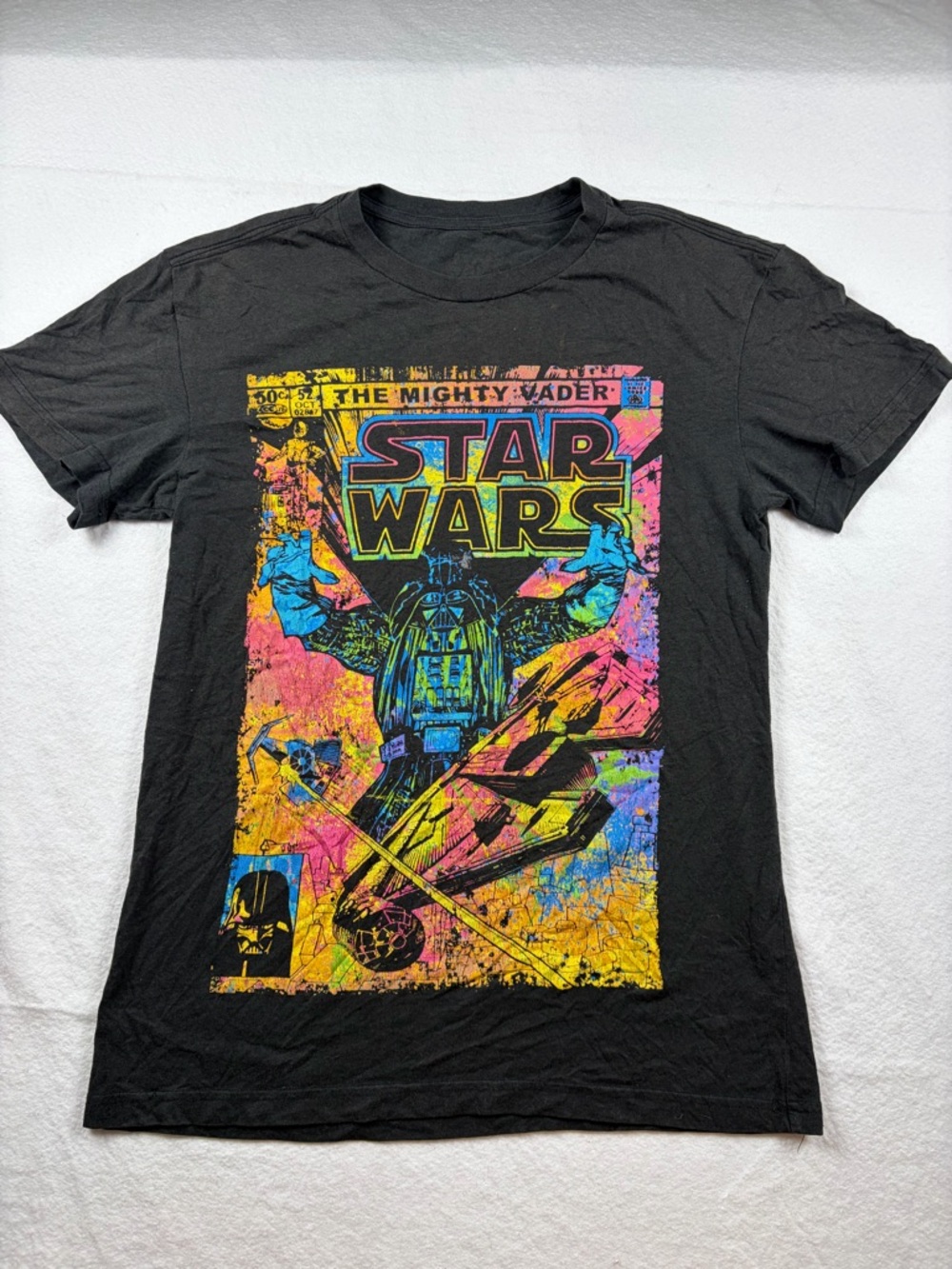 Star Wars “The Mighty Vader” Neon Graphic Tee‎ - Black